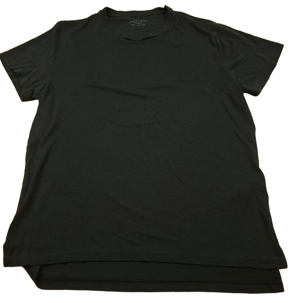 ALLSAINTS Mens Oversize XS T-Shirt Pluto SS‎ Crew Grey Hi-Lo Hem MD007Q